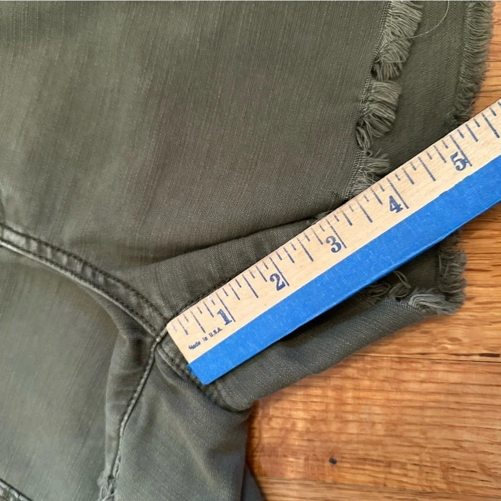 PILCRO‎ The Wanderer Low Rise Shorts 32 Army Green Cut Off Hem (z) - Picture 6 of 13